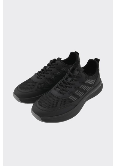 Derinet Comfort Taban Erkek Sneaker Siyah Gri Siyah Gri