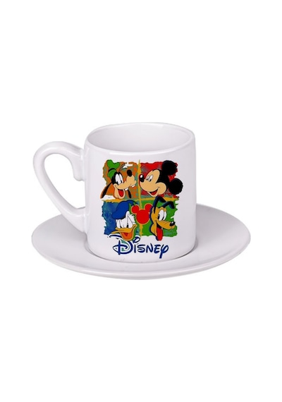 Mickey Mouse Türk Kahvesi Fincanı 001 Beyaz