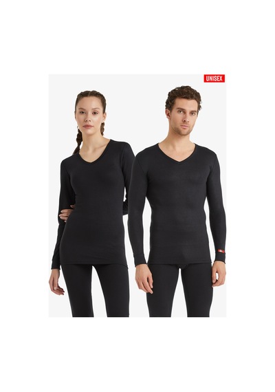 Blackspade Unisex Termal İçlik V Yaka Uzun Kollu Beyaz - Isı Tutucu Kışlık İç Giyim 1257 Siyah Blackspade Unisex Termal İçlik V Yaka Uzun Kollu Beyaz - Isı Tutucu Kışlık İç Giyim 1257 Siyah