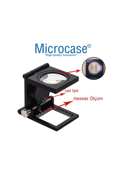 Microcase Hassas Ölçüm 10X Büyütme Büyüteç - Model No By8