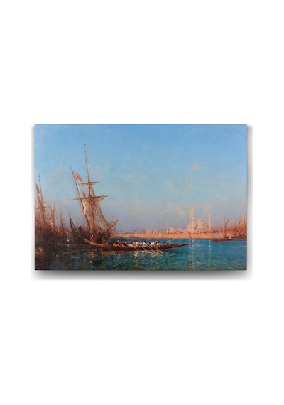 Ayrex Felix Ziem - View Of İstanbul Tablosu - 45x30cm Ayrex Felix Ziem - View Of İstanbul Tablosu - 45x30cm