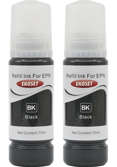 Ekoset Epson L1110 L3110 L3111 L3150 Siyah Uyumlu Mürekkep 70 ML 2