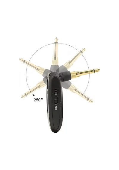 Anunnaki A10 Kablosuz Gitar Vericisi 2.4ghz 6,35mm Ve 3,5mm Jak, 250 Derece Döner Fiş