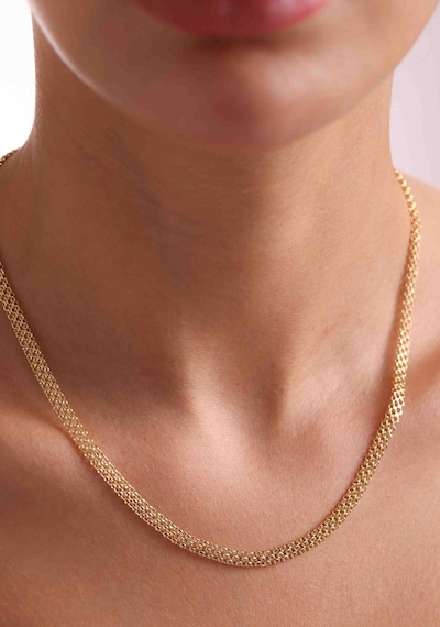 Bayar Gold 14 Ayar Altın Hasır Zincir Kolye 4 MM