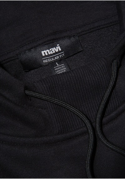 Mavi Baskılı Kapüşonlu Siyah Sweatshirt 0610960-900