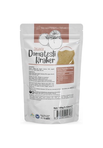 OG natural Organik Domatesli Kraker 100 Gr 100 G