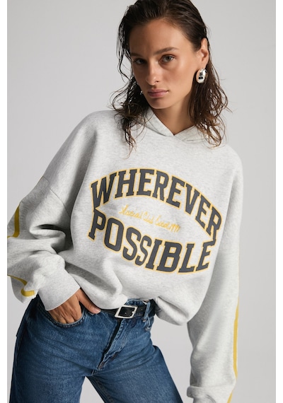 Grımelange Possıbılıty Kadın Nakışlı Baskılı Kapüşonlu Grimelanj Sweatshirt