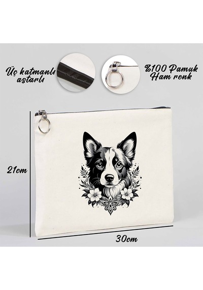 Tattoo Tablet/portföy Çanta - Astarlı 30x21 Cm Beyaz - No.03 Beyaz