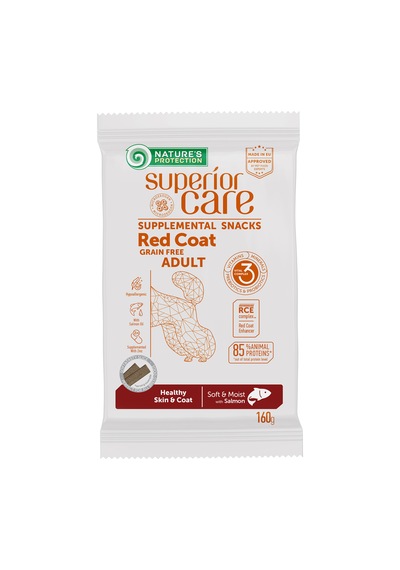Nature S Protection Superior Care Kızıl Tüylü Köpekler İçin Somonlu Deri & Tüy Sağlığı Destekli Köpek Ödülü 160g