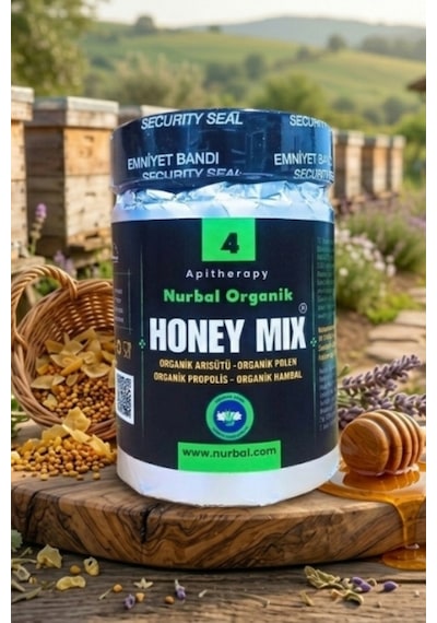 Nurbal Şifa Merkezi Honey Mix 4 Organik Arısütü Polen Propolis Bal 400 G