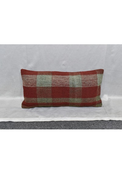 Zehra Abla Halı Yeni El Dokuma Dekoratif Lumbar Kilim Kırlent Yastık Kılıfı 6865 Çok Renkli