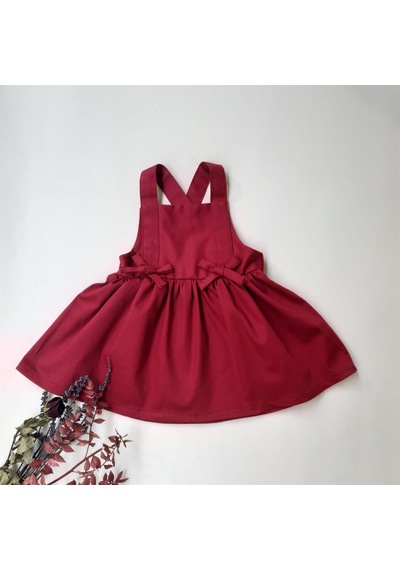 ikokokids Kırmızı Ayarlanabilir Askılı Elbise