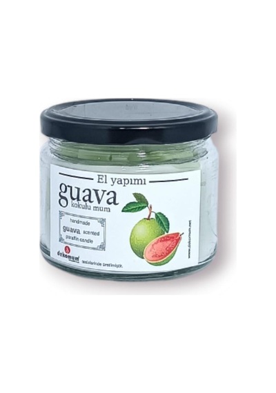 Fitilli Kokulu Kavanoz Mum Guava Yok