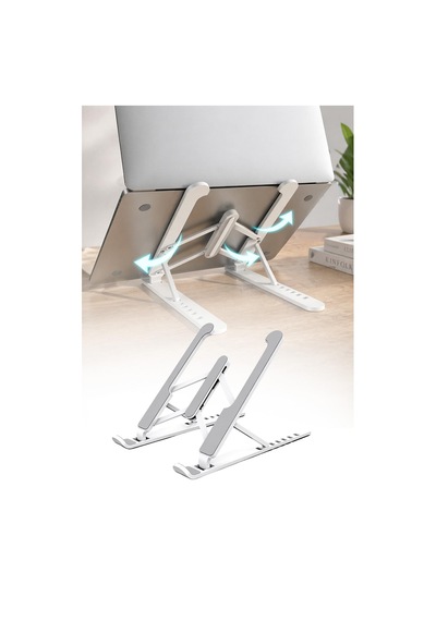 Alüminyum Laptop Standı 7 Kademeli Ayarlı Katlanabilir Tablet Tutucu Ergonomik 26 Cm