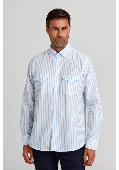 Bisse Erkek Regular Fit Uzun Kollu Spor Gömlek Mavi Gm23y231124 C35 Mavi