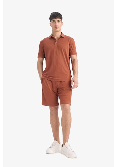 DeFacto Regular Fit Her Yöne Esneyen Krinkıl Bermuda Şort E0980AX25SMBN312