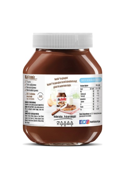 Nutella Kakaolu Fındık Kreması 1 Kg-6 Adet