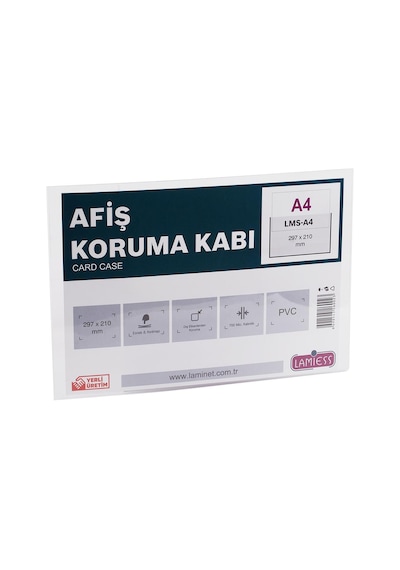 Lamiess A-4 297x210 MM Afiş Koruma Kabı 20'li