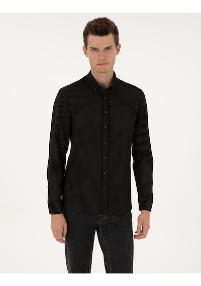 Pierre Cardin Erkek Siyah Gömlek Desenli 50311110-vr046 Siyah