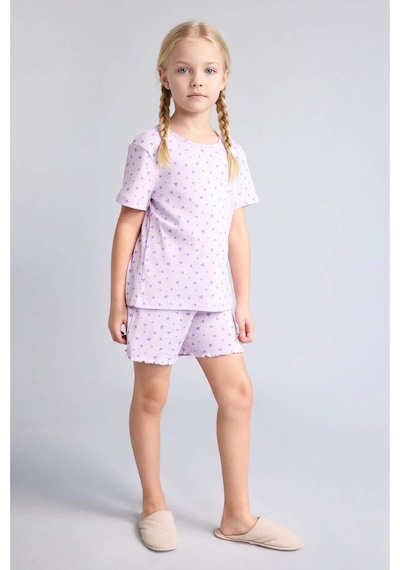 Defacto Regular Fıt Fitilli Kaşkorse Şort Tişört 2li Pijama Takımı Kız Çocuk H8104a826smpr67 Mor-pr67 Defacto Regular Fıt Fitilli Kaşkorse Şort Tişört 2li Pijama Takımı Kız Çocuk H8104a826smpr67 Mor-pr67