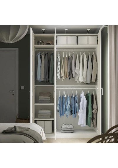 Ikea Beyaz Fonksiyonel Kapaklı Gardırop