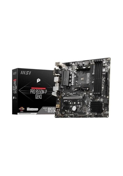 Msı Pro B550m-p Gen3 Ddr4 4400mhz 1xvga 1xhdmı 1xdvı 1xm.2 Usb 3.2 Matx Am4