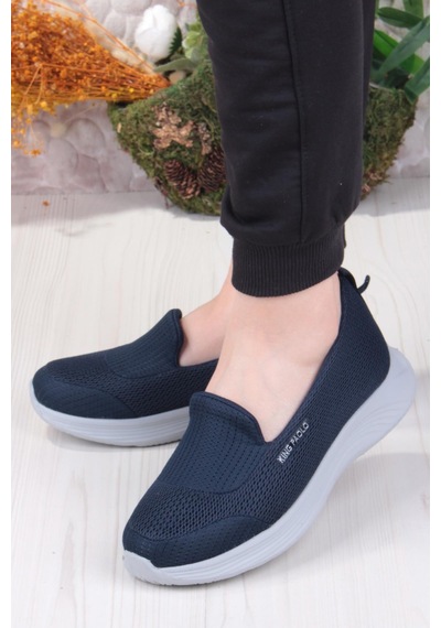 Fort King Karen Rahat Hafif Memory Foam Taban Sneaker Kadın Ayakkabı Lacivert