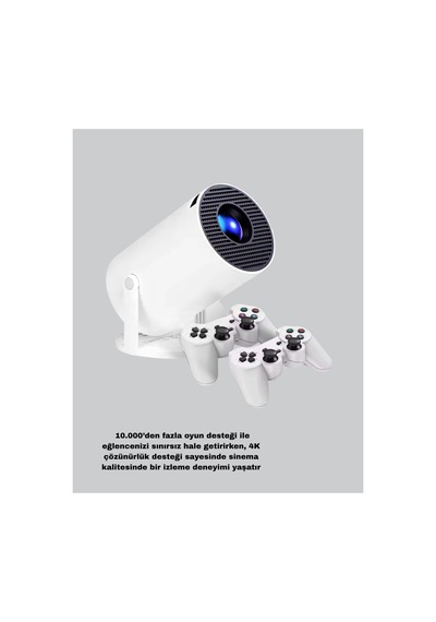 Astraltech Taşınabilir Projeksiyon Cihazı 4k Destekli Wi-fi Kablosuz Ekran Yansıtma