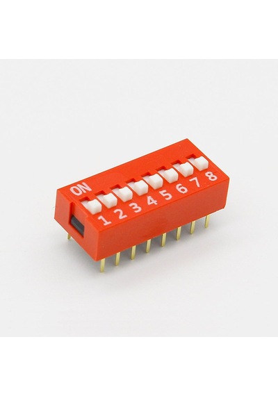 8li Dip Switch 8 Pin Kırmızı Anahtar Açık Kapalı Seçim Adres Ayar On Off Bağlantı