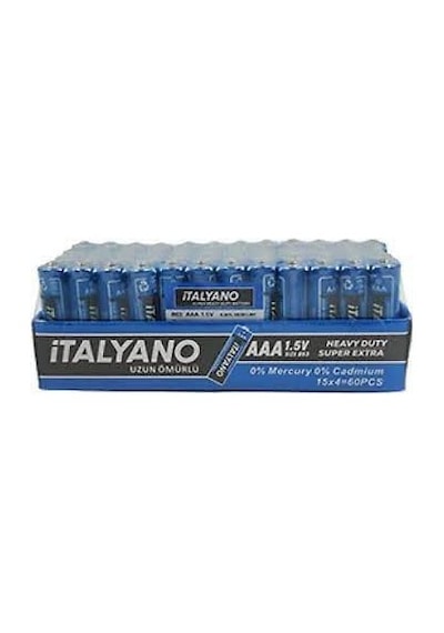 Italyano 60 Adet Aaa Ince Kalem Pil 60'lı Paket