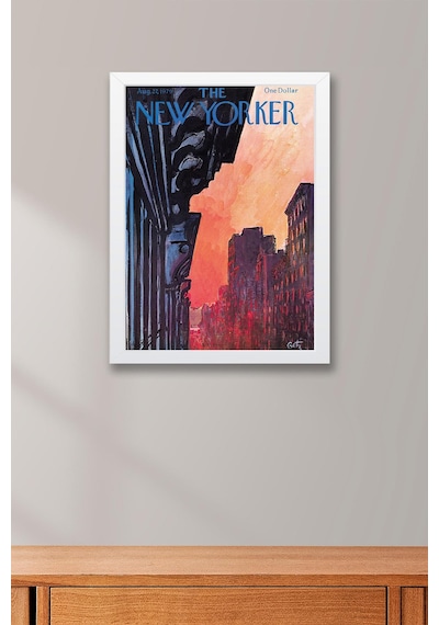 The New Yorker Çerçeveli Tablo August 27 1979 - Ağustos Güneş Batımıtablosu