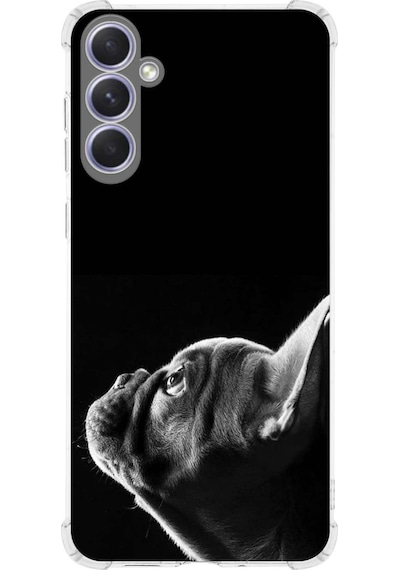 Samsung Galaxy S23fe İle Uyumlu Köpek 1 Baskılı Şeffaf Köşe Korumalı Antişok Kılıf