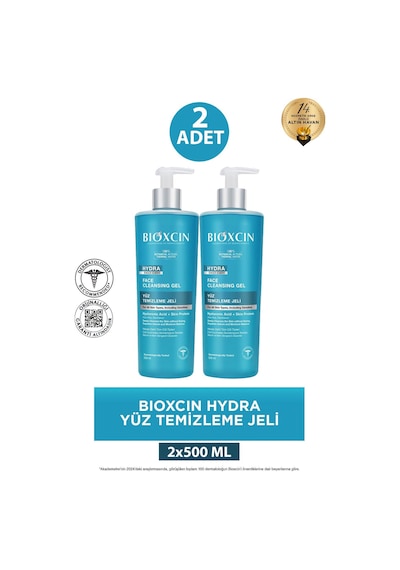 Bioxcin Hydra Yüz Temizleme Jeli 500 Ml 2 Adet