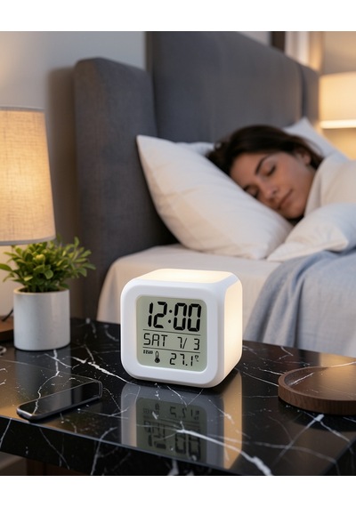 Küp Saat Led Işıklı Dijital Saat Kupsaat-3