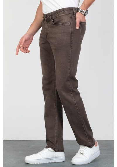 HLT Jeans Erkek Kahverengi Regular Fit Likralı Boru Paça Rahat Kesim Jean Kot Pantolon Hlthe001979 HLT Jeans Erkek Kahverengi Regular Fit Likralı Boru Paça Rahat Kesim Jean Kot Pantolon Hlthe001979