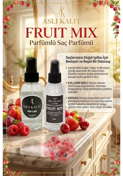 Fruitmix Parfümlü Saç Bakım Yağı Doğal Yağlardan Hair Care Saç Parfümü 150ml