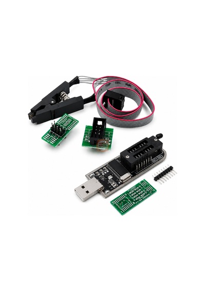 Ch341a Programlayıcı 24/25 Serisi Eeprom Flash Bıos + Soıc8 Test Klipsi