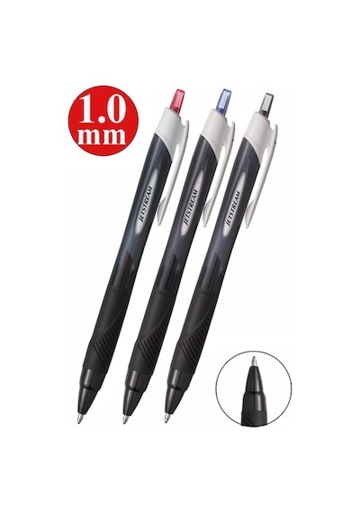 Kırmızı Jel Uçlu Pilot Kalem 3 Adet Uniball Jetstream Sxn-150s 1.0 Mm Basmalı Pilot Kalem Roller Uçlu Likit Mürekkepli