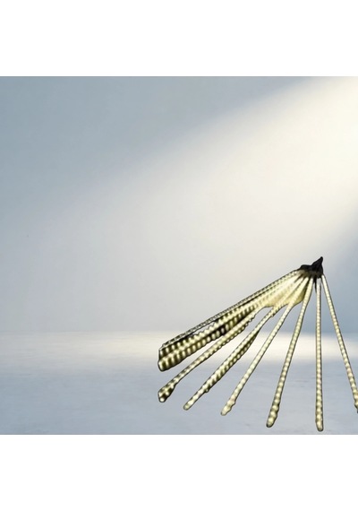 Dekoratif Sarı Renkli Meteor Led Işık 10 Adet 45 Cm Usb .