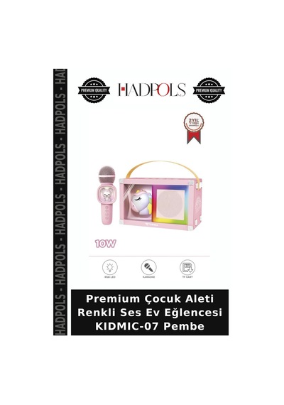 Premium Çocuk Aleti Renkli Ses Ev Eğlencesi Kıdmıc-07 Pembe