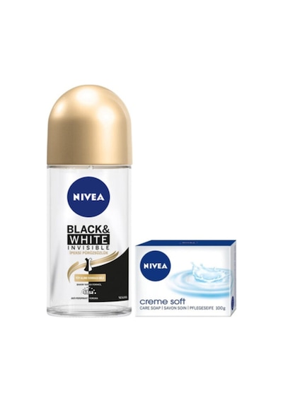 Roll On Invisible Black White Ipeksi Pürüzsüzlük 50 Ml+ Creme Soft Sabun 100 Gr Set