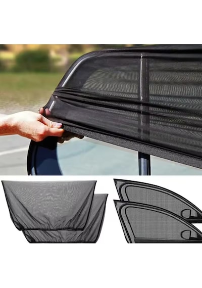 2 Adet Arka Yan Cam Güneşlik Güneş Koruma Gölgelik Sineklik Perde Suv Araçlar İçin