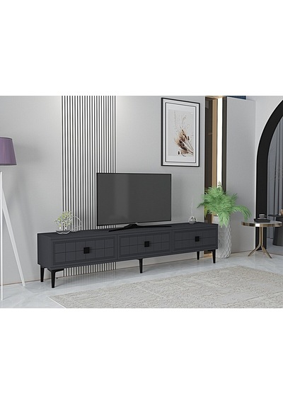 Tsa1801a - Yuka Tv Stand Antrasit 180cm Antrasit / Koyu Gri Tsa1801a - Yuka Tv Stand Antrasit 180cm Antrasit / Koyu Gri