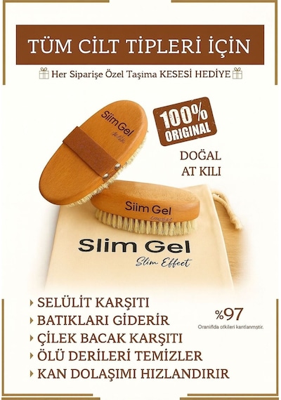 At Kılı Selülit Fırçası Doğal Cilt Bakım Fırçası Kese Hediyelidir