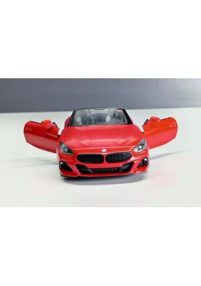 Oyuncak Bmw Z4 Diecast Açılır Kapılı Çek Bırak Metal Roadster Cabrio Model Spor Araba 1:34 Ölçek 12,5 Cm Kırmızı