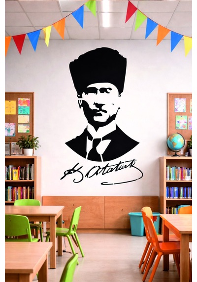 Kk Swords Stencil Tasarım Sl009 Atatürk- Dekoratif Duvar, Fayans Ve Eşya Boyama Şablonları 21x30cm