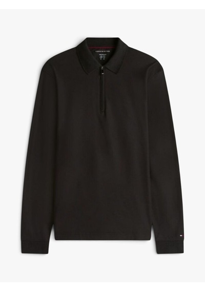Tommy Hilfiger Dc Performance Zıp Polo Erkek Siyah Polo - Mw0mw44244