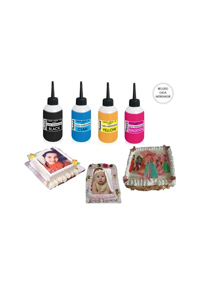 Canon / Hp Uyumlu Gıda Mürekkebi -Yaş Pasta Yazıcı Boyası