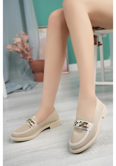 Alemdarshop Kadın Nude Zincir Tokalı Kalın Taban Pu Deri Günlük Klasik Topuklu Loafer Makosen Ayakkabı F Krem Tekstil Alemdarshop Kadın Nude Zincir Tokalı Kalın Taban Pu Deri Günlük Klasik Topuklu Loafer Makosen Ayakkabı F Krem Tekstil