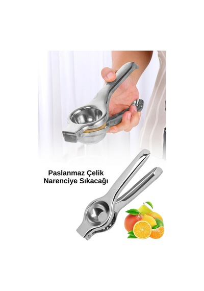 Paslanmaz Çelik Limon Sıkacağı Büyük Boy Metal Narenciye Presi Limon & Portakal Sıkacağı Paslanm Diğer